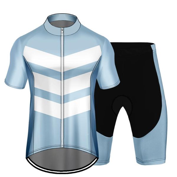 

racing sets 3d men solid color cycling jersey short sleeve shorts bib set irregular line hip hop fashion quick dry sport bike trend, Black;blue