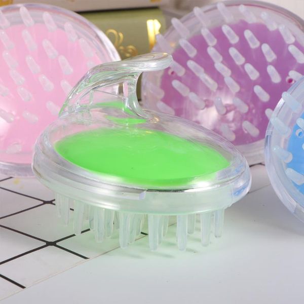 

hair brushes 4pcs washing head scalp cleaning massager salon for men, Silver