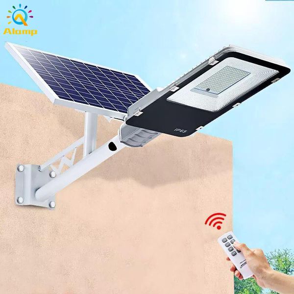 

solar street lamp 40w 70w 100w 200w aluminum waterproof outdoor road light for path streets garden lighting with remote pole