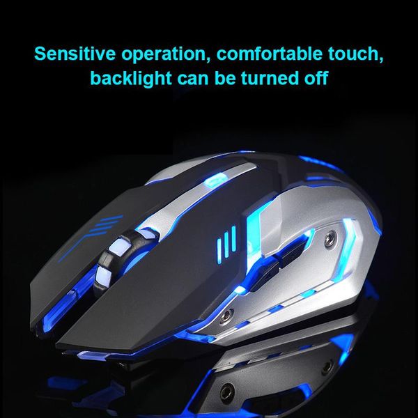 

rechargeable wireless led backlight usb optical gaming mouse computer games mice for pro gamer @m23