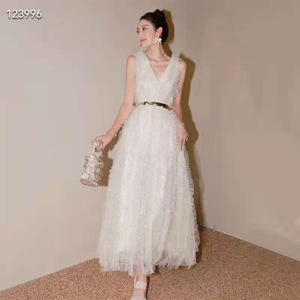 

casual dresses w0899 fashion women 2021 spring dress luxury european design party style, Black;gray