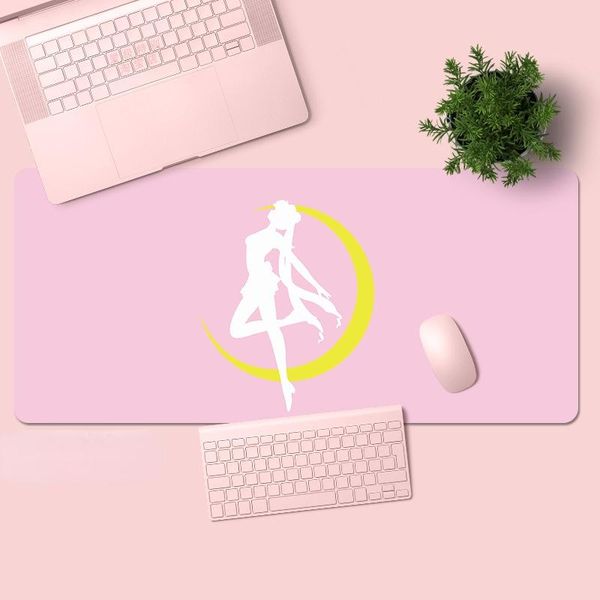 

mouse pads & wrist rests large anime pink mousepad gamer cute kawaii xl gaming pad rubber otaku locking edge big fashion lapnotebook des