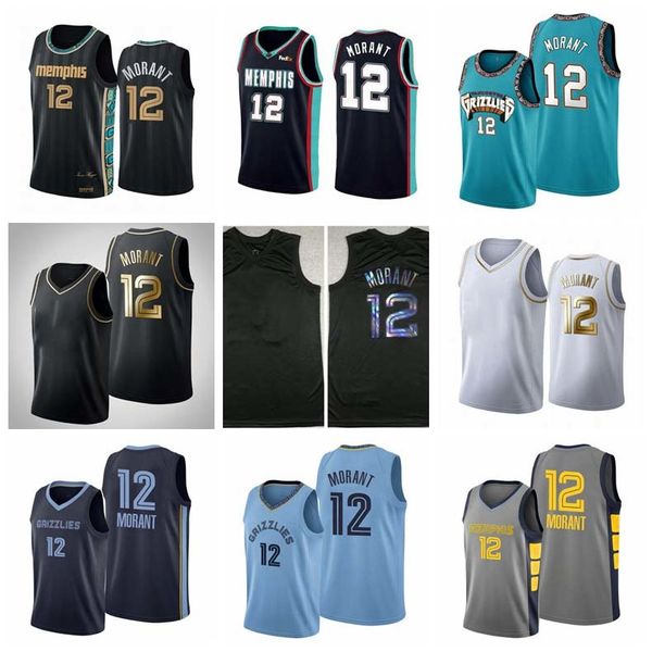 

nba's basketball jersey memphis's grizzlies's ja morant swingmen jerseys, Black
