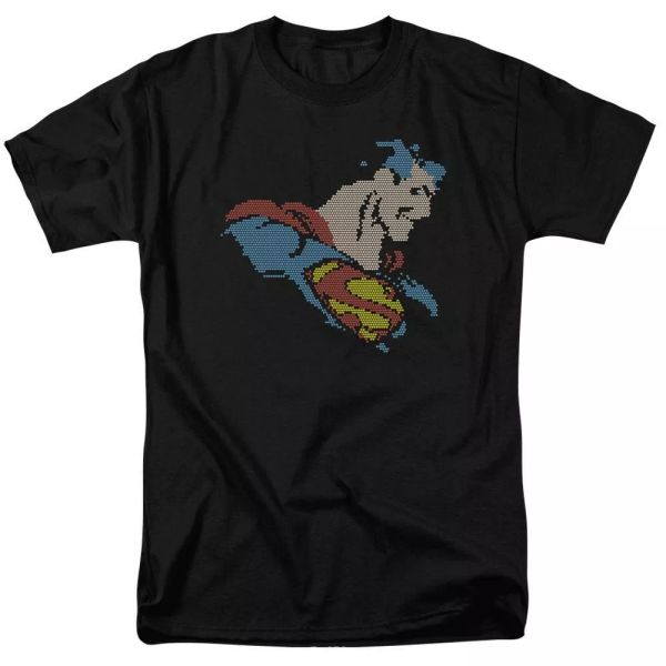 

Superman - Lite Brite Superman T-Shirt DC Comics Sizes S-3X NEW, White;black