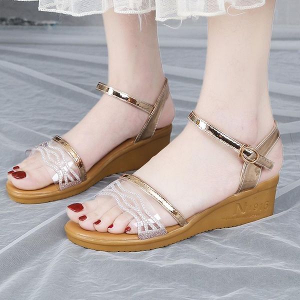 

dress shoes platform sandals wedges for women elegant heels fashion zapatos de mujer#, Black