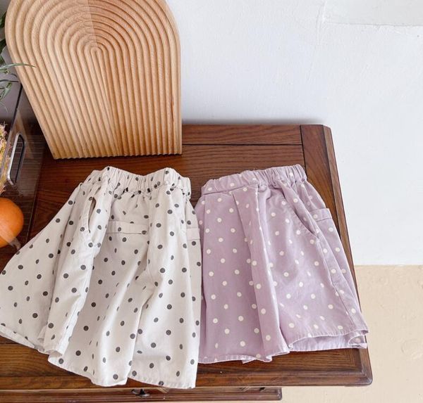 

shorts 2021 arrival girls dots summer fashion kids 1-6 years co248, Black