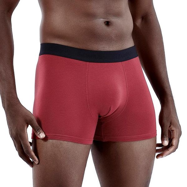 

underpants red cotton boxer for men underwear men's panties gay family boxershorts solid color male shorts brand calecon, Black;white