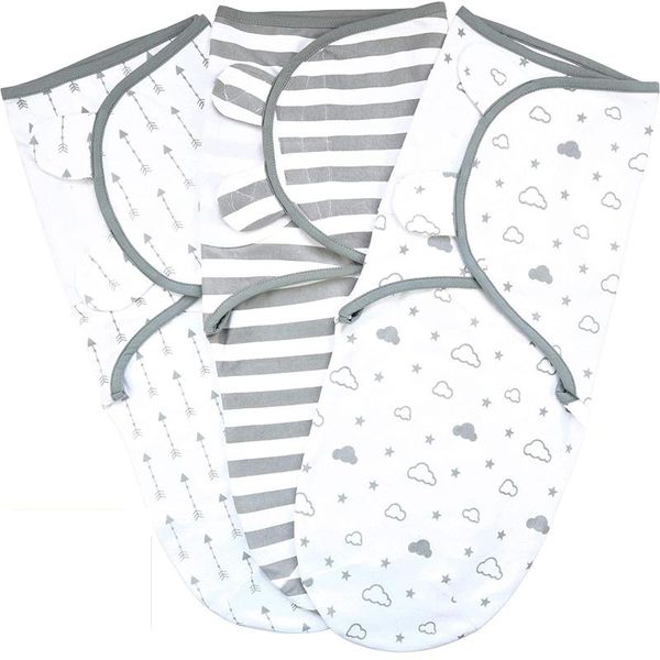 

baby swaddle born blanket 0-3 months organic cotton stars stripe comfortable effective sleeping bag protect ll3 blankets & swaddling