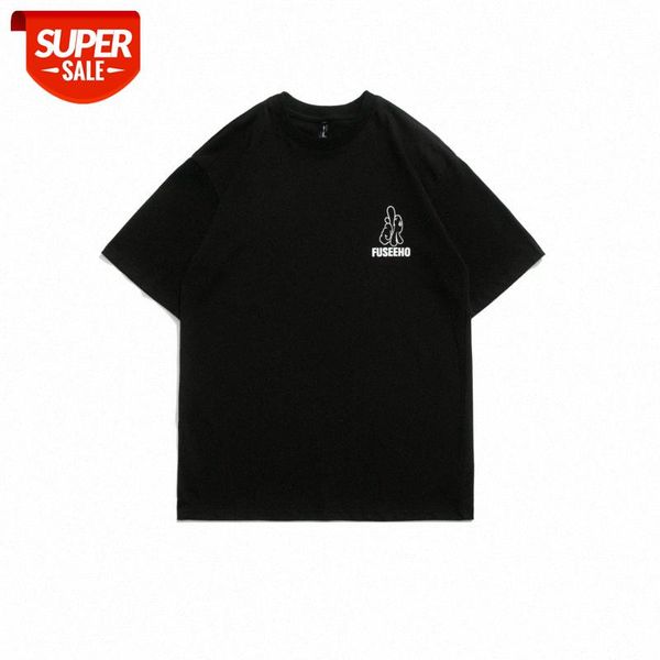 

mansclot creative print round neck short sleeve t-shirt male half couple #ug0x, White;black