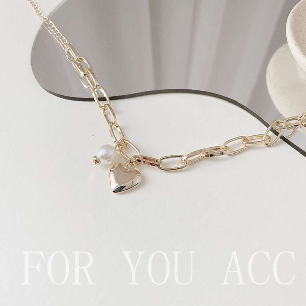 

strands korean hand ornament metal wind plated real gold pearl love bracelet, Black