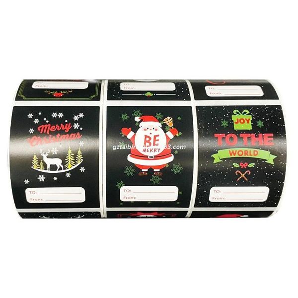 

greeting cards 500pcs merry christmas stickers labels roll 4 designs xmas decorative envelopes seal for gift dropship