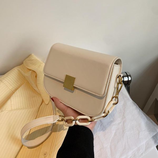 

cross body high-quality casual tofu bag women's 2021summer style korean fashion ladies chain temperament one-shoulder messenger