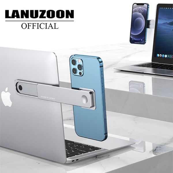 

phone holder magnetic multi screen support lapmount side monitor clip stretching stand bracket mobile universal cell mounts & holders