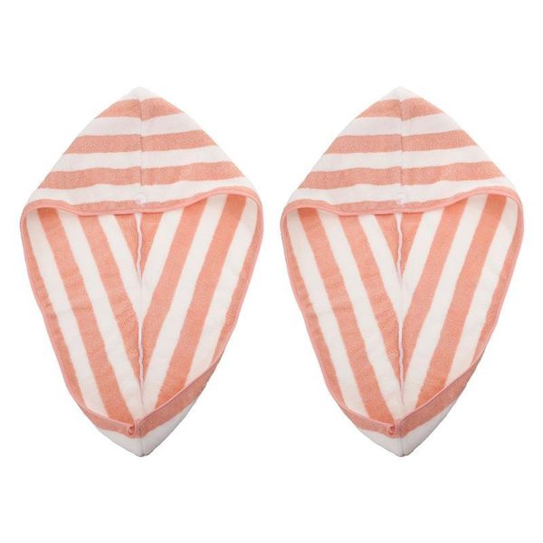 

shower caps 2pcs coral fleece dry hair cap bathroom hair-drying soft fluff drying towel hat for women girls