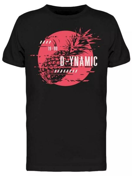 

Design With Distorted Pineapple Tee Men's -Image by Shutterstock, White;black
