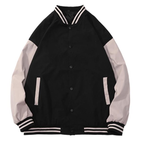 

men's jackets japanese men autumn casual windbreaker 2021 fashion patchwork mens baseball coats harajuku bomber, Black;brown