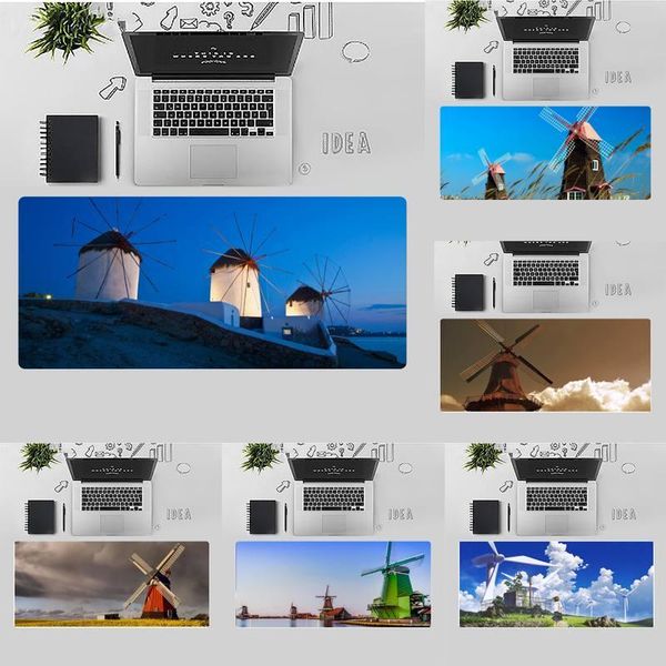 

mouse pads & wrist rests kawaii windmill gaming player desk laprubber mat table game gamer large pad mats non-slip cushion