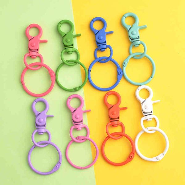 

24 colors lobster clasps hooks keychain heart color spray paint key chain key rings for diy jewelry making keychain findings, Silver