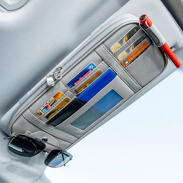 

car organizer auto sun visor point pocket pouch bag card glasses storage holder car-styling ic sunshade 1pc