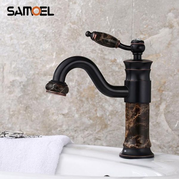 

bathroom sink faucets samoel marble mixer taps for deck mount single hole brass black jade basin water tap m1035