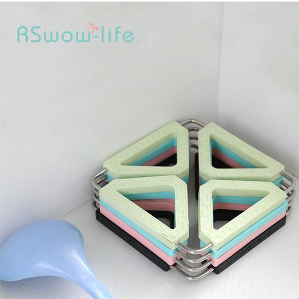 

adjustable silicone table mat heat insulation anti-scald bowl kitchen pot accessories placemats mats & pads