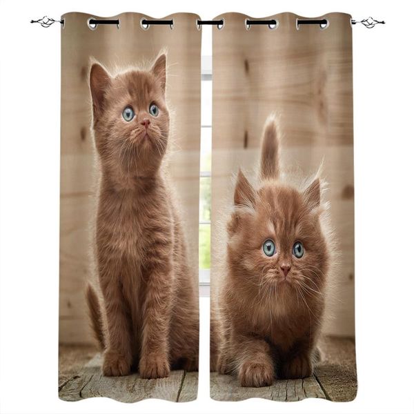 

cute cat window curtains home living room bedroom item curtain luxury & drapes
