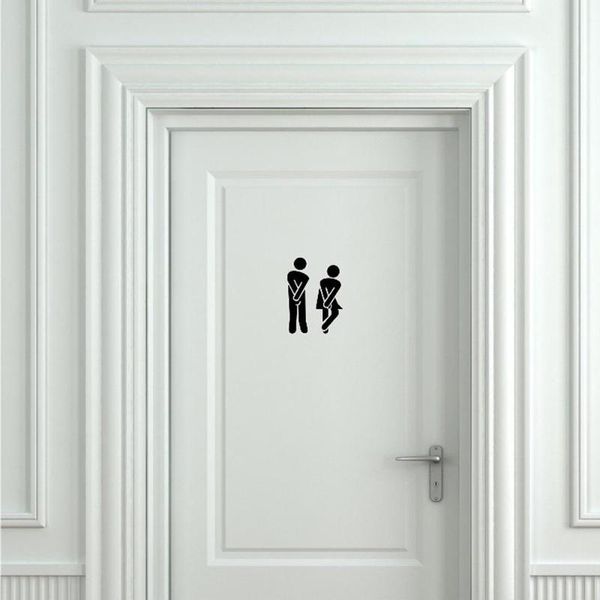 

wall stickers funny toilet door sign sticker bathroom decal removable c441