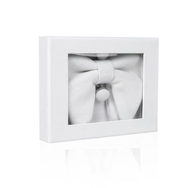 

bow ties ikepeibao mens pre-tied oversized white tie tuxedo velvet bowtie cufflinks hanky sets gift box, Black;gray
