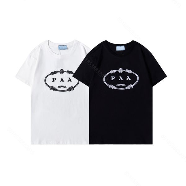 

fshion brand pd men cotton t-shirt summer designer round neck t shirt printing mens short-sleeved printing design clothes man, White;black