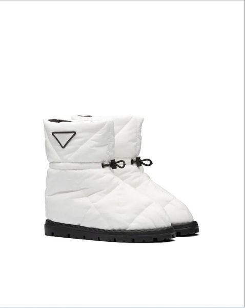 

2021 classic winter padded nylon booties fashion fabric women platform chunky shoes lady designer ankle boot, Black