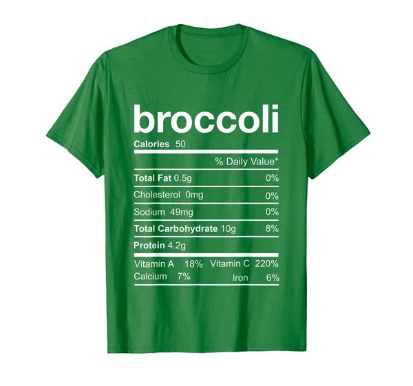 

Broccoli Nutrition Facts Matching Thanksgiving Costume Gift T-Shirt, Mainly pictures
