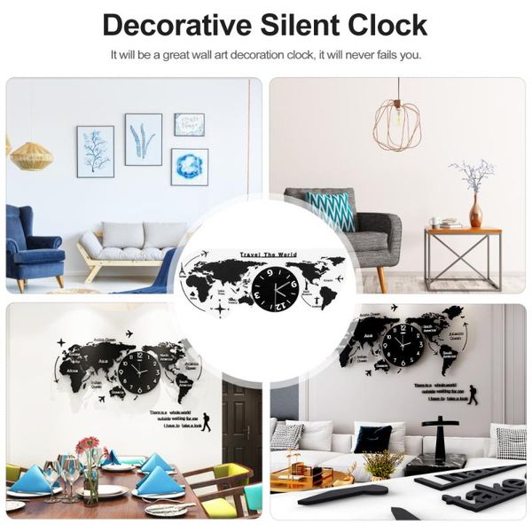 

wall clocks 1 set acrylic clock creative hanging for office home