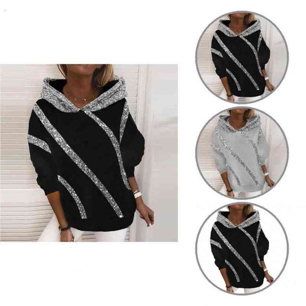 

shiny quick dry contrast colors hooded shiny spring blouse for home, White