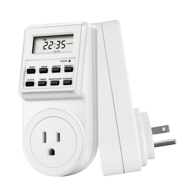 Timer EU UK US Plug Timer Digitale Settimanale Programmabile Elettrico Presa a muro Presa di corrente Interruttore Tempo Orologio AC