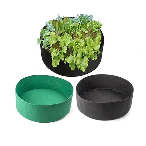 

planters & pots breathable round plant grow bag flower vegetable planter no woven fabric garden growing home vegs jardin tools accessories