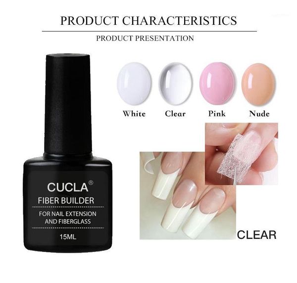 

nail extension fiberglass set 15ml gel+20pc fiber silk nails wrap stickers for gel art tools care tslm11