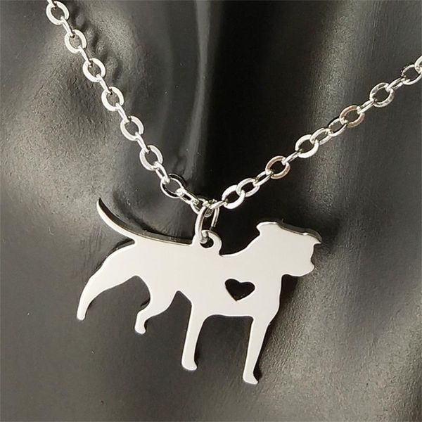 

pendant necklaces stainless steel hollow jewelry love dog necklace men and women valentine's day gift, Silver