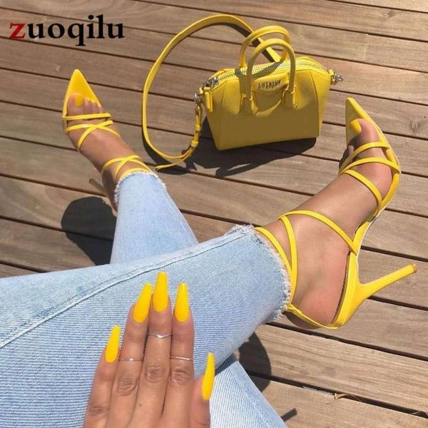 

high heels sandals woman shoes summer gladiator lace up open toes women wedding ankle strap large size 42, Black