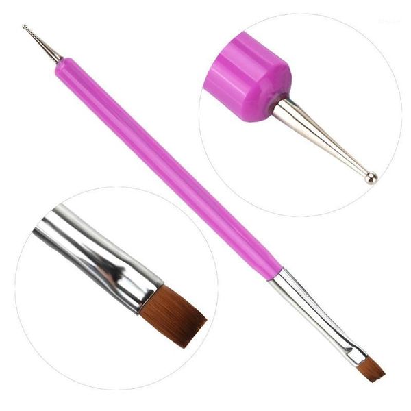 

1pc pro double-end nail art pen drawing painting dotting uv gel polish brush manicure tools1, Yellow