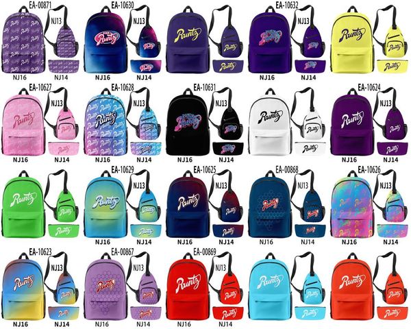 

runtz 3d backpacks 3pcs/set notebook for women blue shoulder bags boys knapsack green red smell proof purple yellow brown qyllxl
