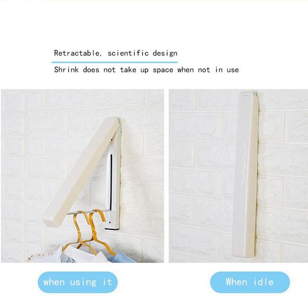 

bathroom storage & organization stainless steel wall hanger retractable indoor clothes foldable drying rack ac889