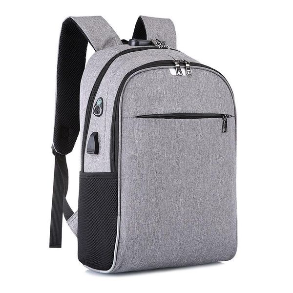 

backpack leisure oxford anti-theft bag password lock usb design student rucksack