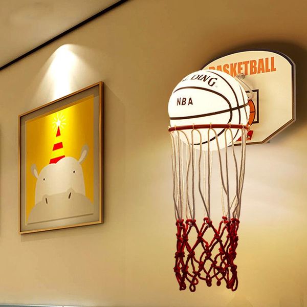 

wall lamp children's room furnish decoration basketball boy bedroom creative cartoon modern led bedside kids gift