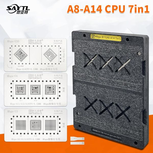 

professional hand tool sets reballing stencil kits for 11pro max/11pro/11/xs max/xs/x/8p/8/7p/7/6sp/6s/6p/6 cpu a14/a13/a12/a11/a10/a9/a8
