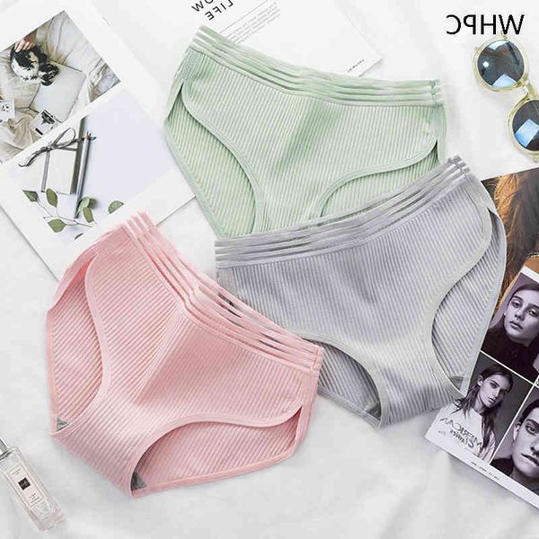 

whpc 100% cotton hollow striped women's panties briefs low waist soft female underwear -friendly underpants lady intimates, Black;pink