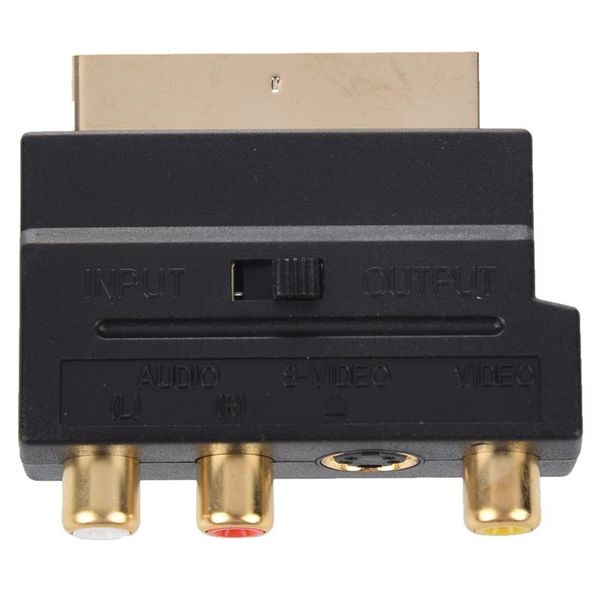 

audio cables & connectors rgb scart to composite rca+s-video av tv adapter #8