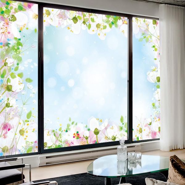 

window stickers static frosted glass film decoration living room balcony office bathroom sticker sliding door shading