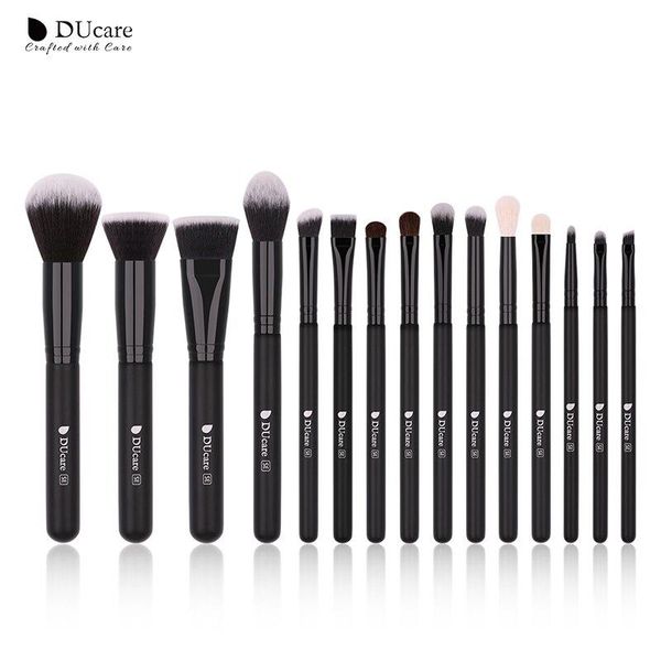 

makeup brushes ducare set 15pcs professional powder foundation eyeshadow eyeliner eyebrow cosmetic tools black make up brush