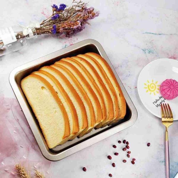 

baking & pastry tools 7/8 inch square pan high carbon steel chef non-stick microwave to cooker easy clean g2z0