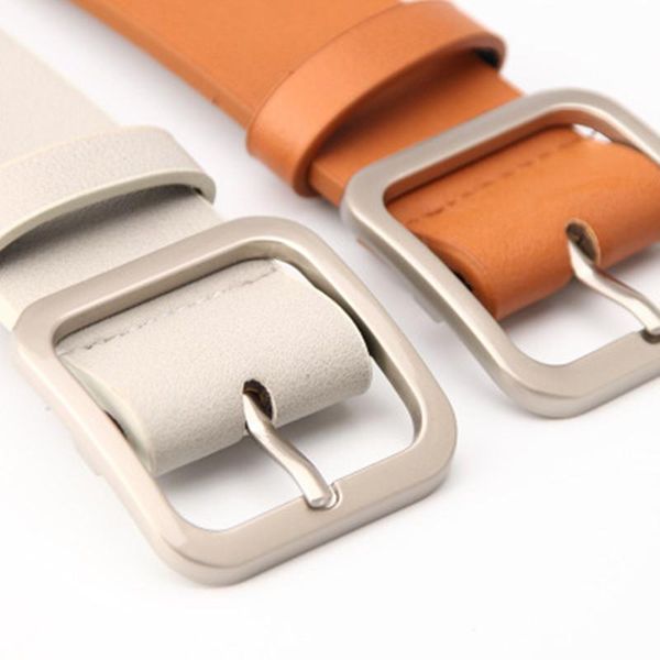 

belts kp korean style ladies belt retro simple wild square buckle head pu leather, Black;brown